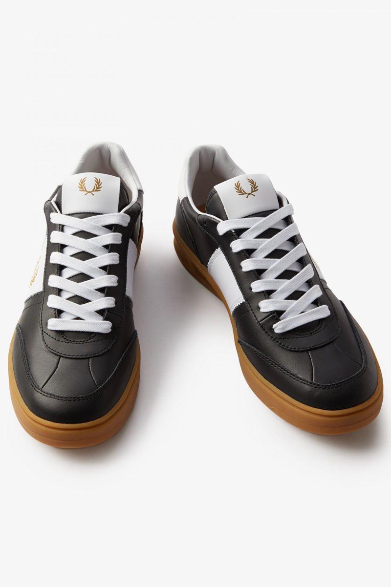 Black Fred Perry B400 Men's Shoes | PH 1091JPQJ